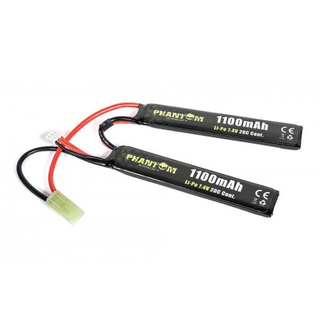 Li-Po 7.4V 1100mAh 20C (2 celių)